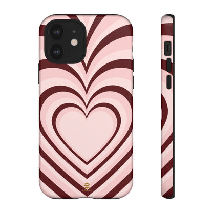 Burgundy Hearts Design - Phone Case, Love, Valentine's Day Gift for Her