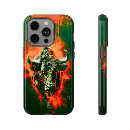 Green Bull Art iPhone Tough Case