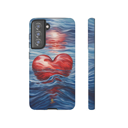 Deep devotion Red Heart Samsung Tough Case red and blue Durable protective Cover