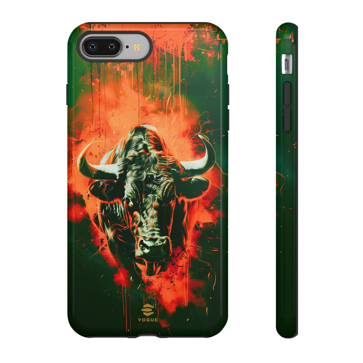 Green Bull Art iPhone Tough Case