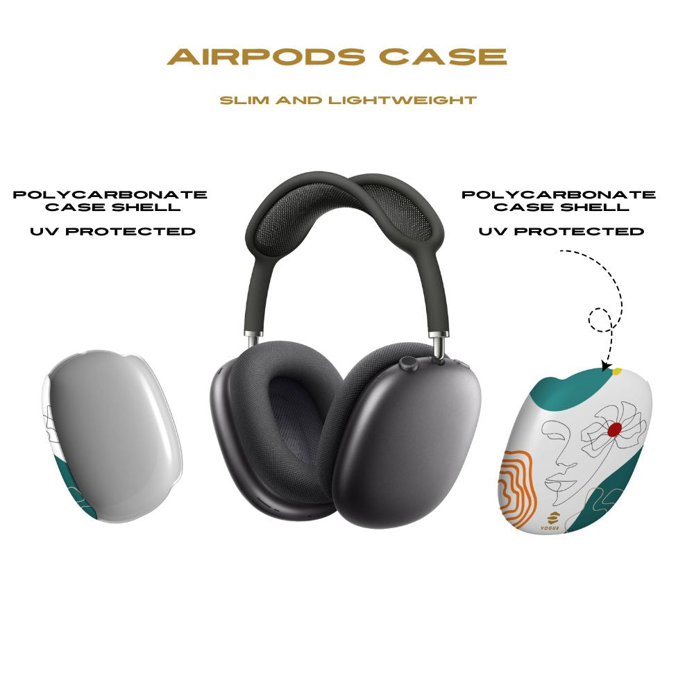 Women Face Line Art AirPod Max Cases