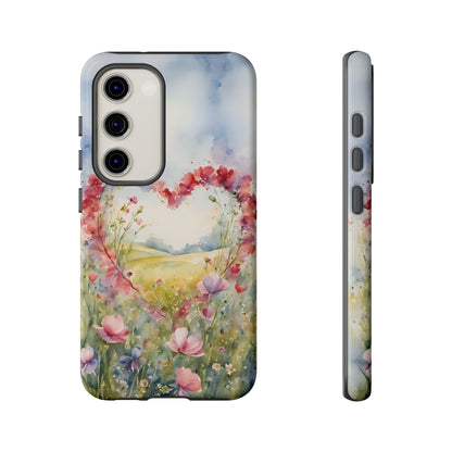 Flower heart Tough Phone Case for Samsung