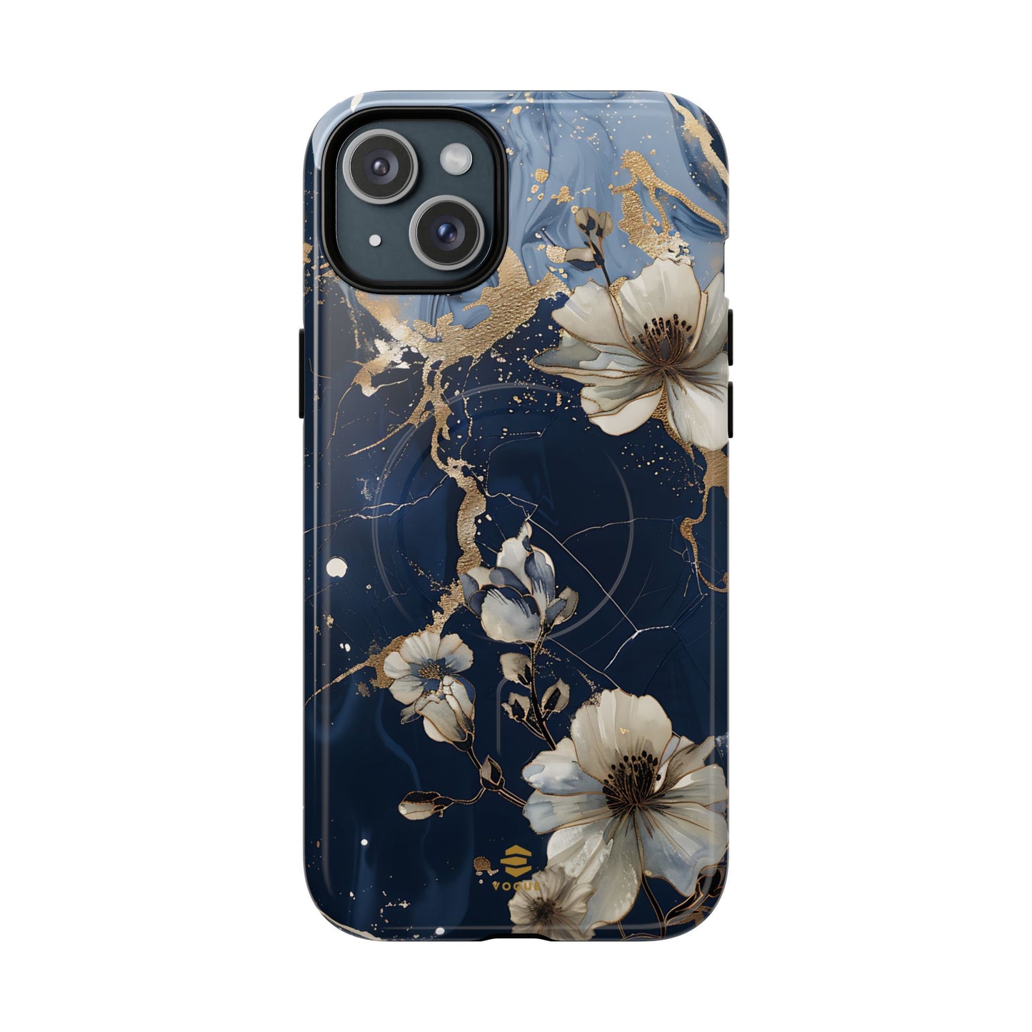 Marble Floral MagSafe iPhone Case