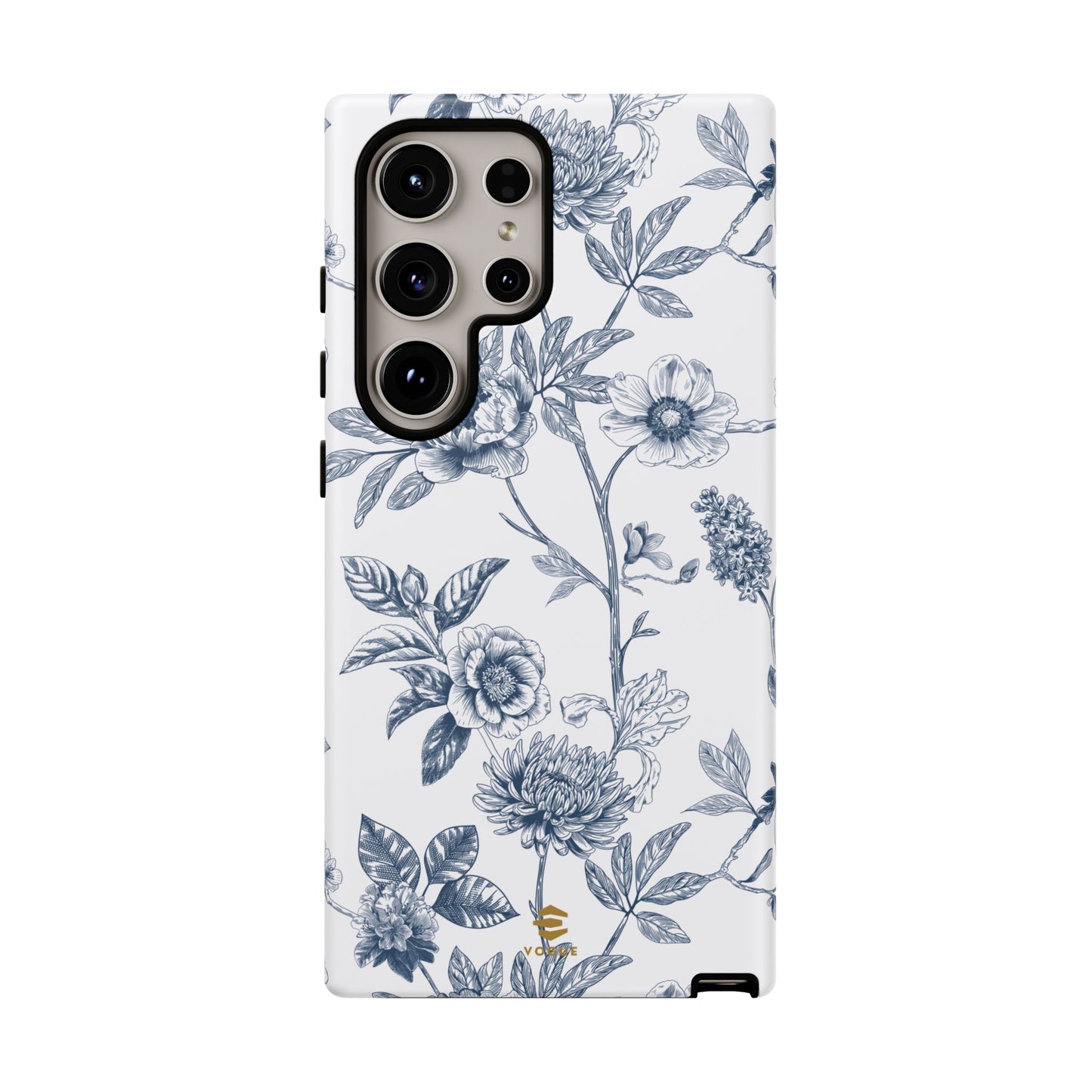 Floral Line Art Tough Phone Case Samsung