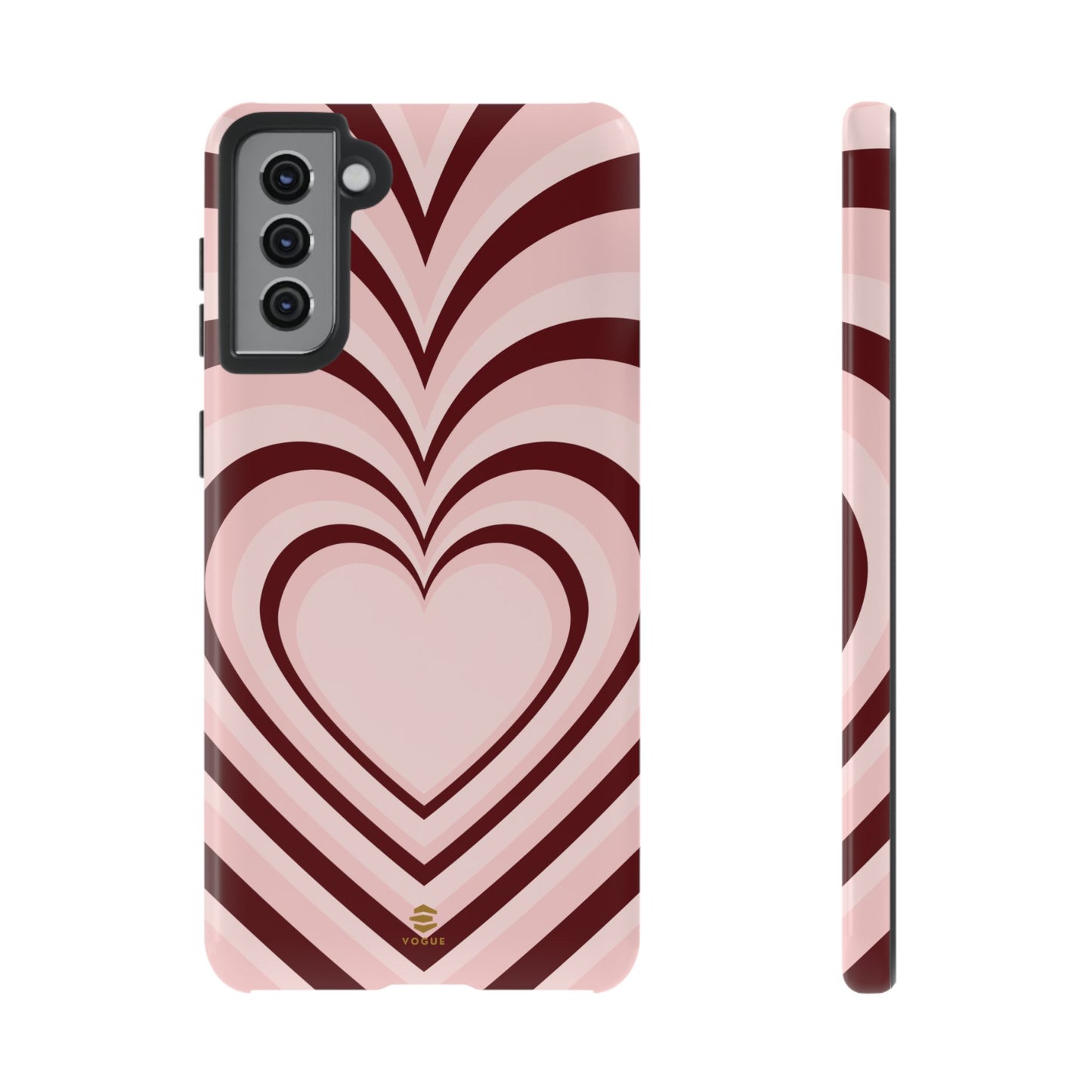 Burgundy Hearts Design - Phone Case, Love, Valentine's Day Gift for Her Samsung Galaxy