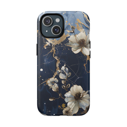 Marble Floral MagSafe iPhone Case