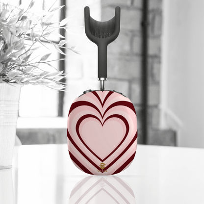 Burgundy Hearts AirPod Max Cases Valentine's day gift for her