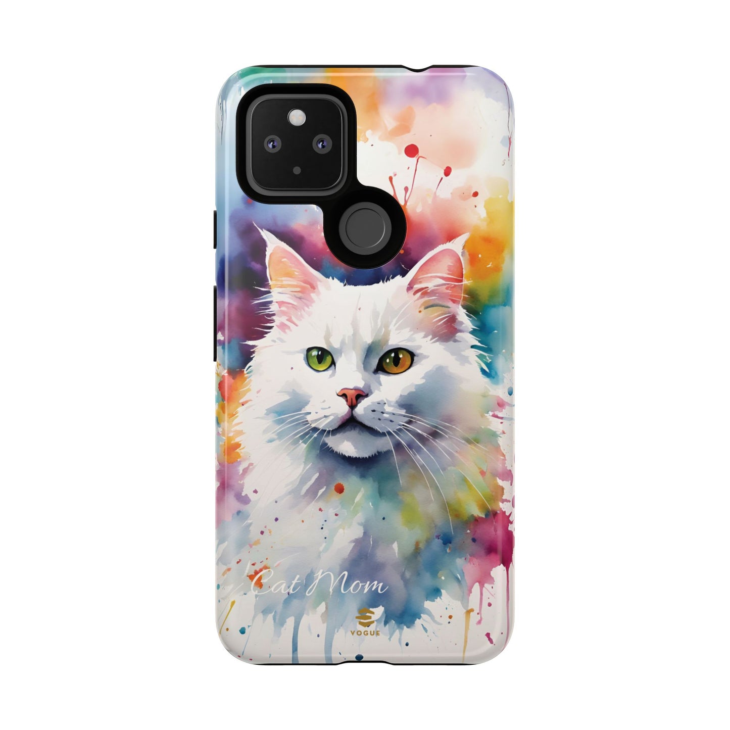 Custom White Cat Google Pixel Tough Phone Case