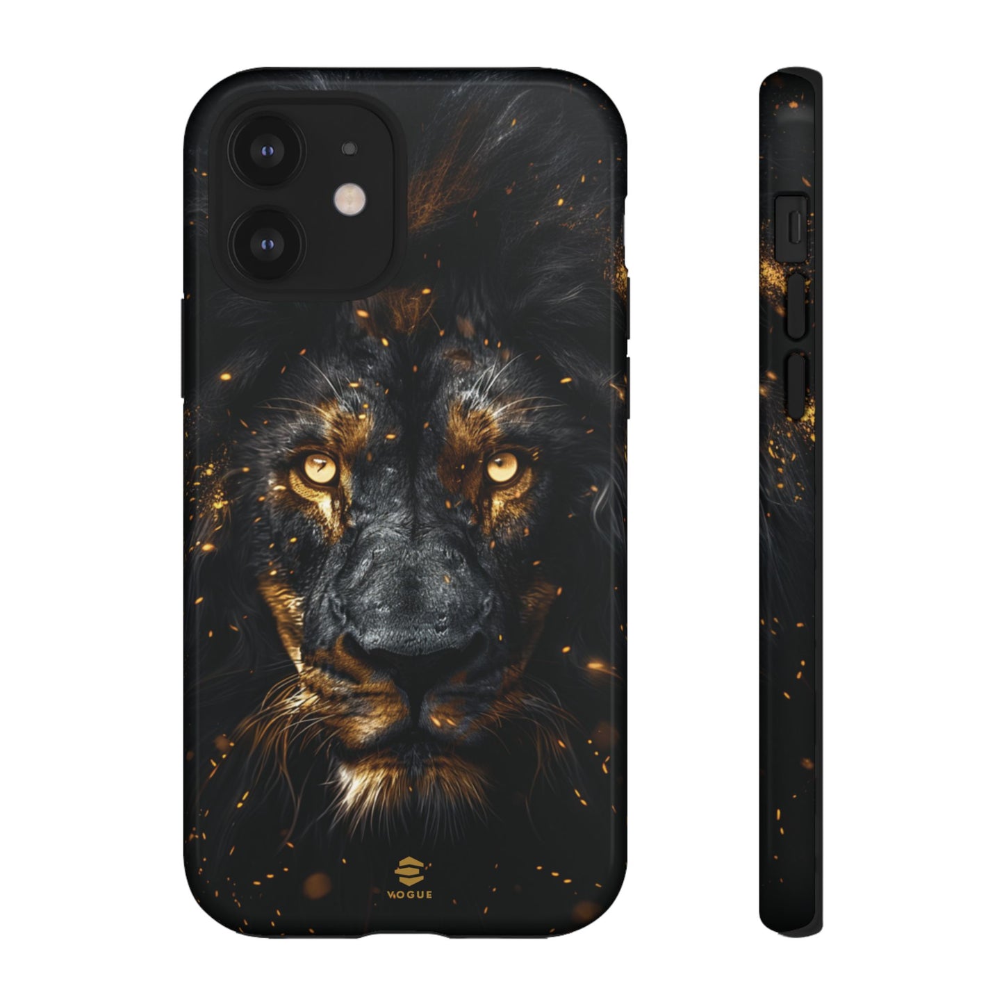 Funda para iPhone con diseño de león negro