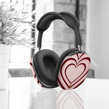 Burgundy Hearts AirPod Max Cases Valentine's day gift for her