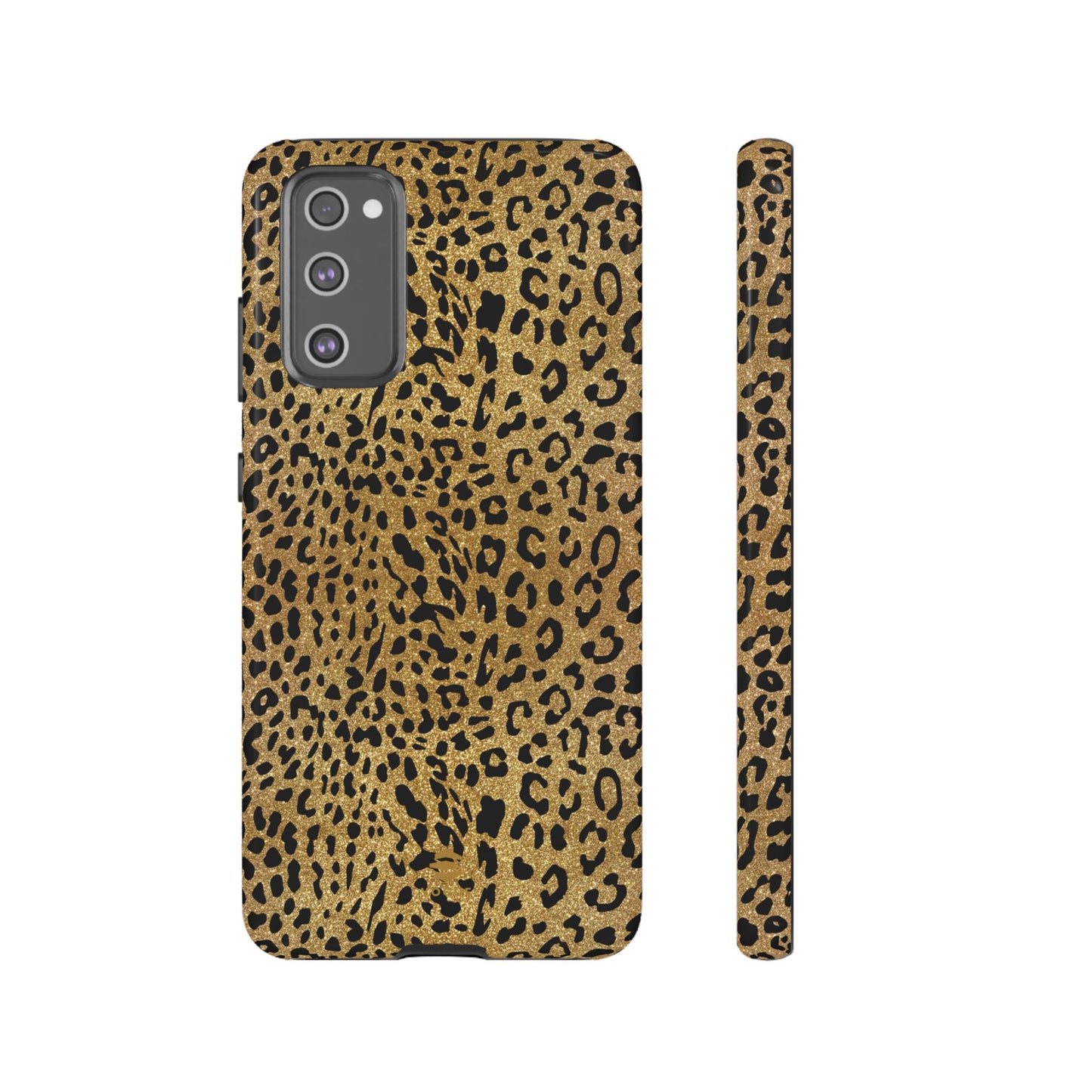 Goldene Samsung-Hülle mit Leopardenmuster