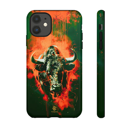 Green Bull Art iPhone Tough Case