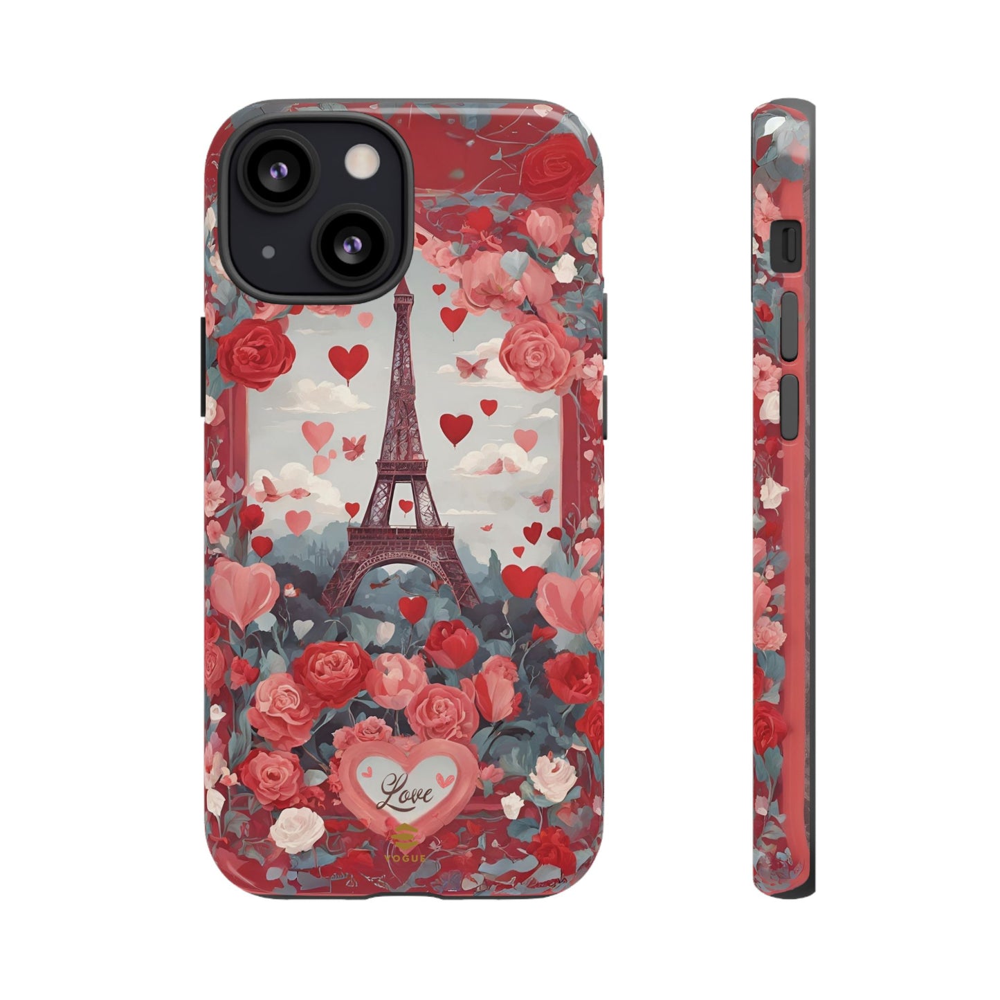 Hearts in Paris Phone Case Valentine's Day Gift for Her