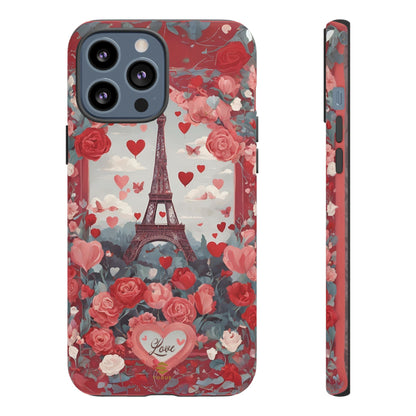 Hearts in Paris Phone Case Valentine's Day Gift for Her