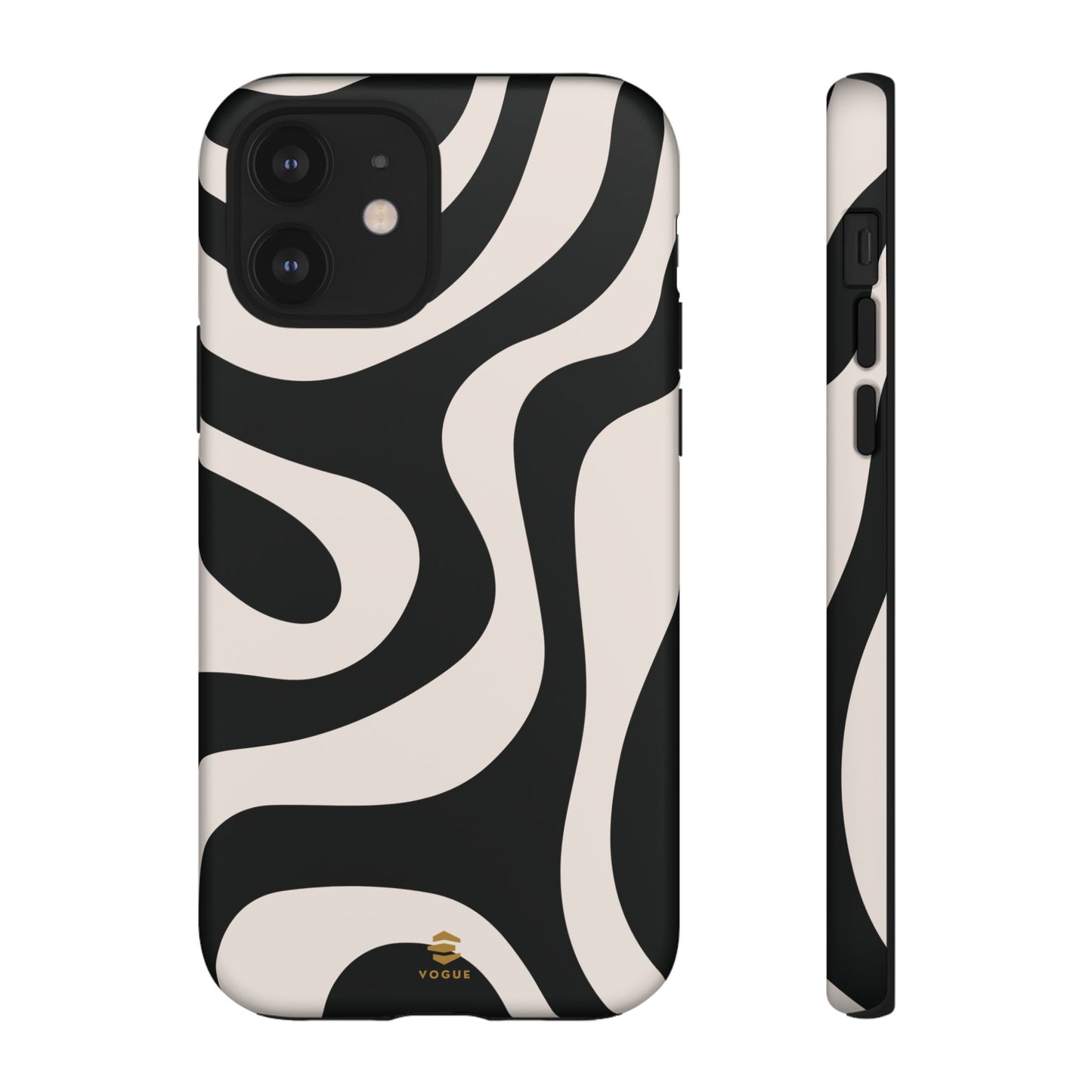 Black Swirl iPhone Tough Case