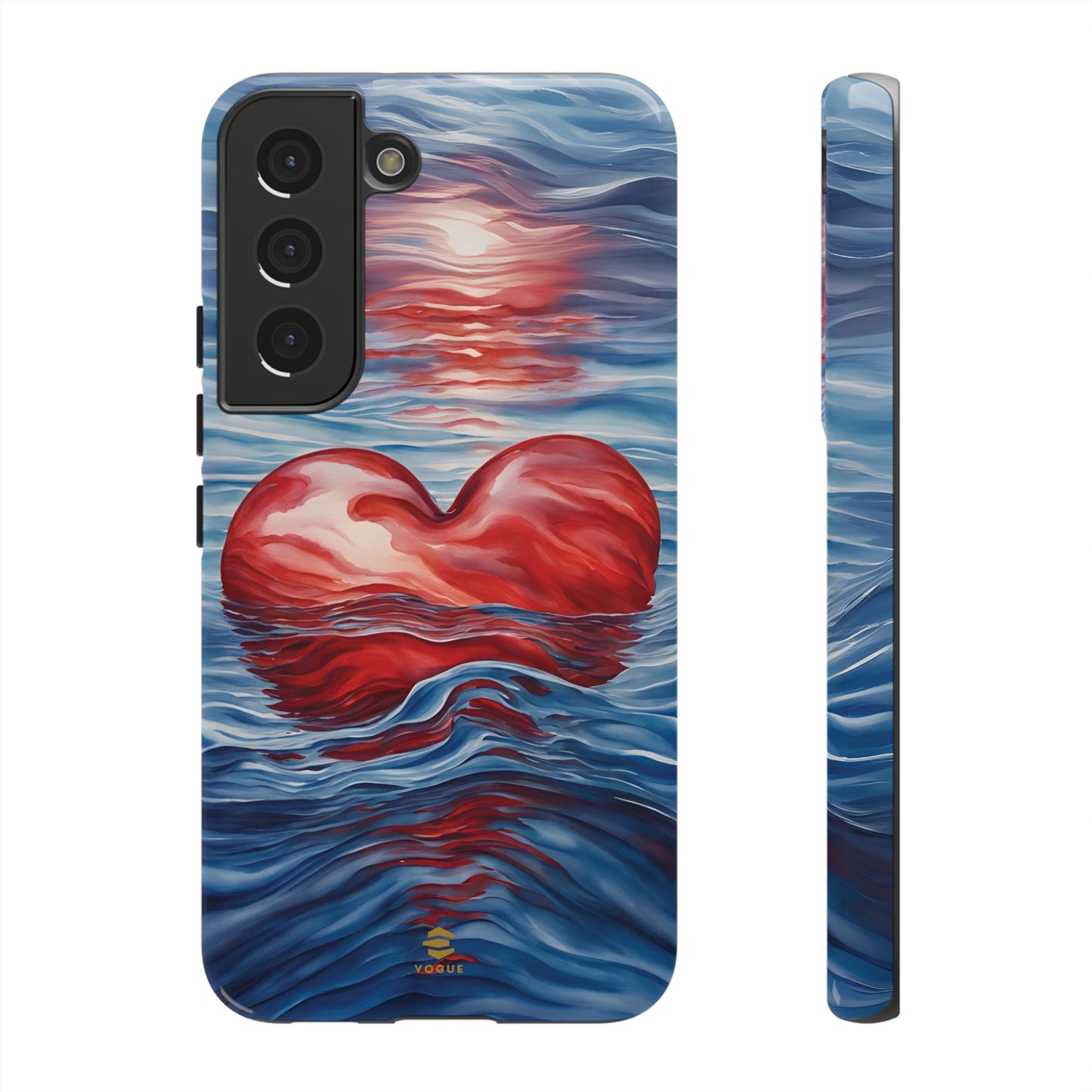 Deep devotion Red Heart Samsung Tough Case red and blue Durable protective Cover