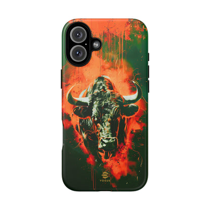 Green Bull Art iPhone Tough Case