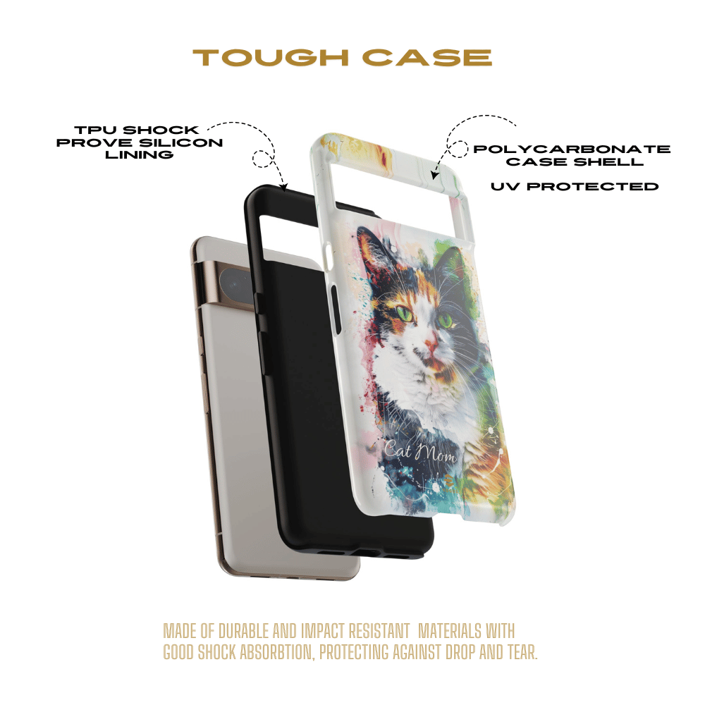 Custom Cat Mom Google Pixel Tough Case