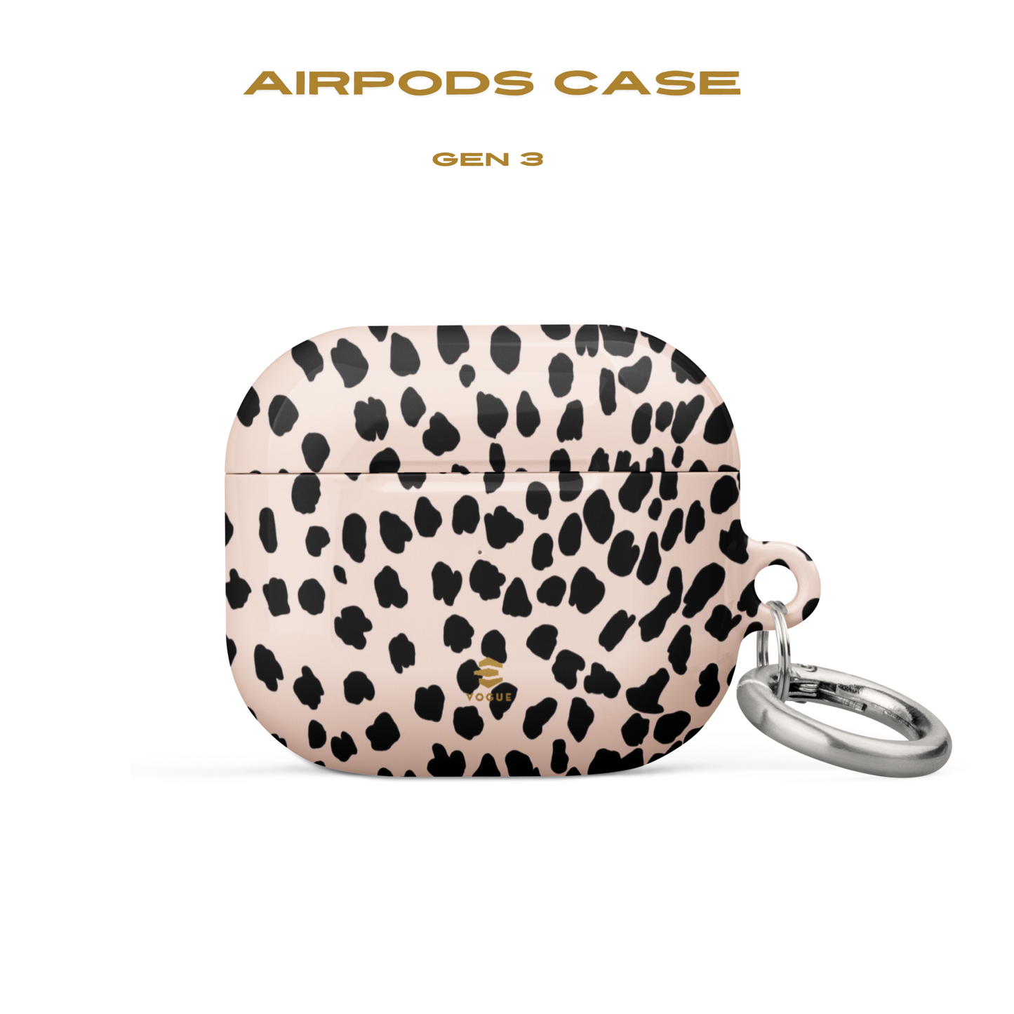 AirPod-Hüllen mit Animalprint in Nude