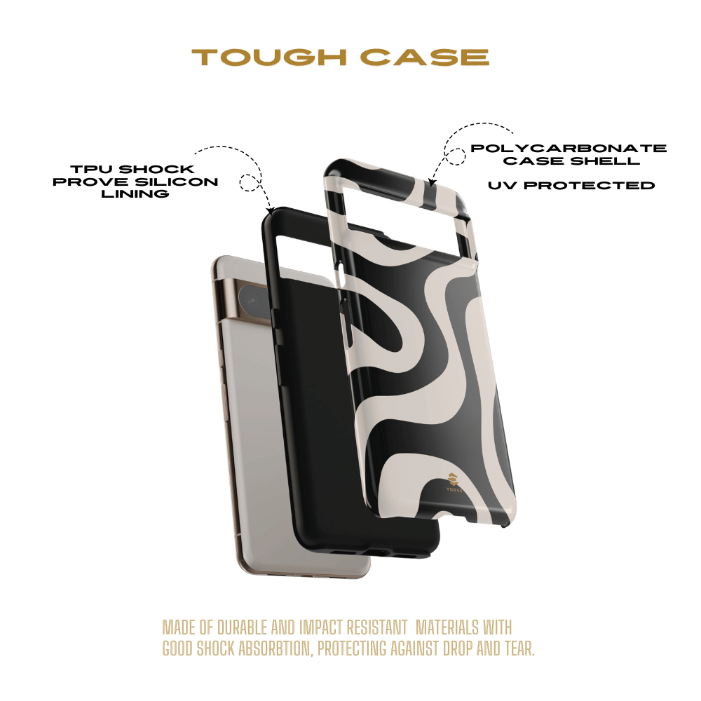 Black Swirl Google Pixel Tough Case