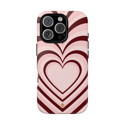 Burgundy Hearts Design - Phone Case, Love, Valentine's Day Gift for Her