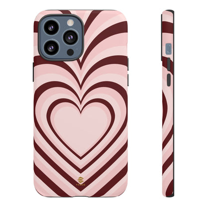 Burgundy Hearts Design - Phone Case, Love, Valentine's Day Gift for Her