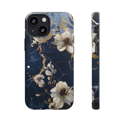 Funda para iPhone con diseño floral de mármol