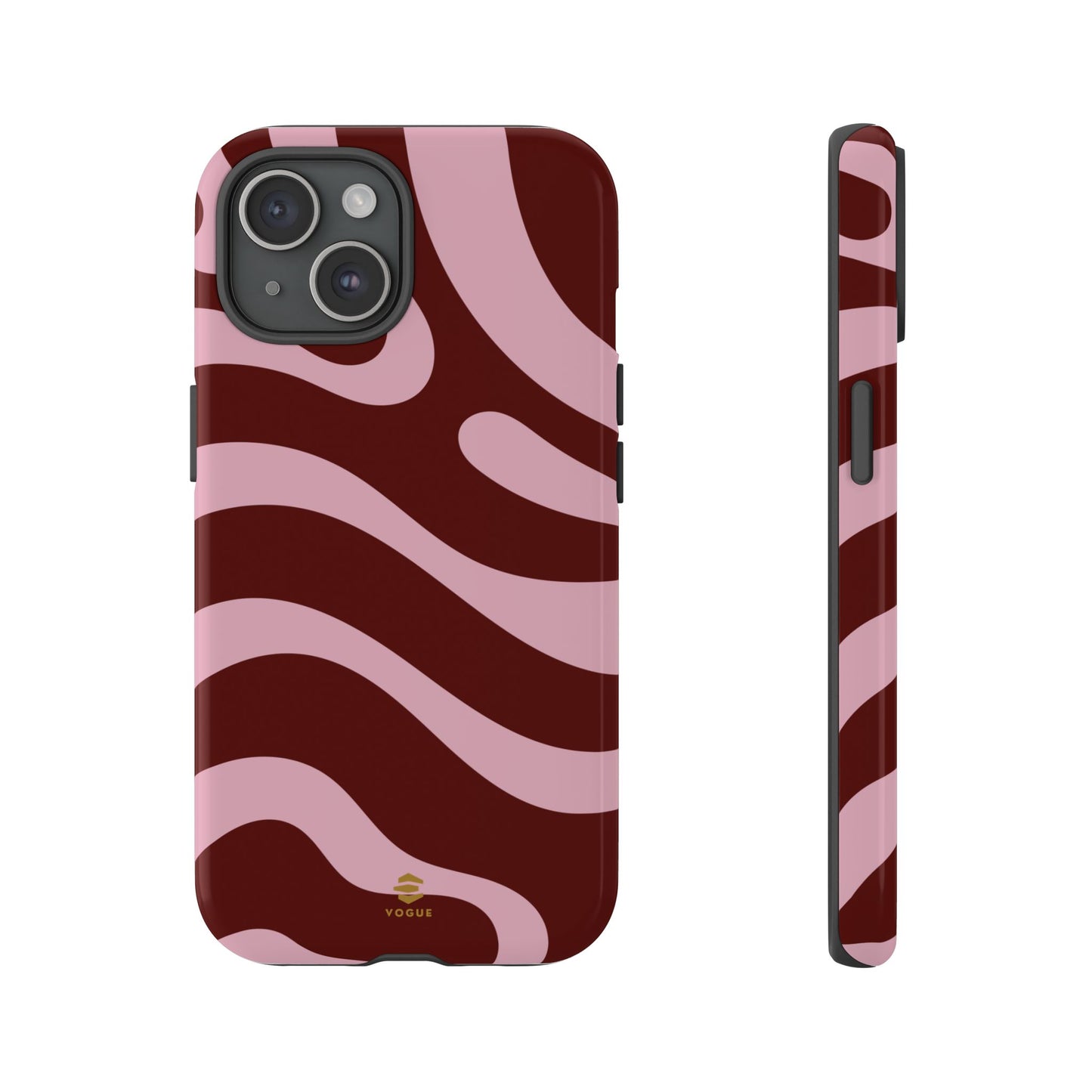 Maroon Ripple iPhone Tough Case