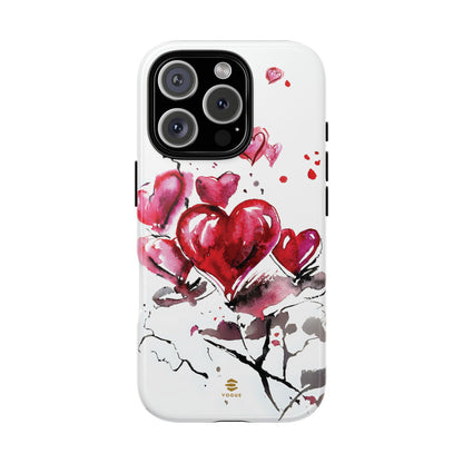 Abstract Hearts Art - iPhone Case, Love, Valentine's Day Gift for Her Protective tough Cover