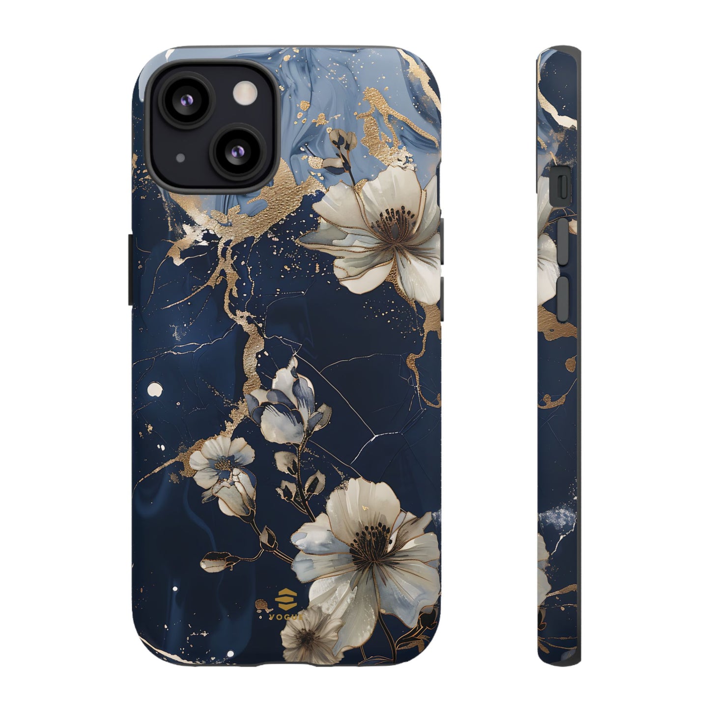 Funda para iPhone con diseño floral de mármol