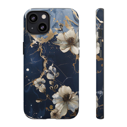 Funda para iPhone con diseño floral de mármol