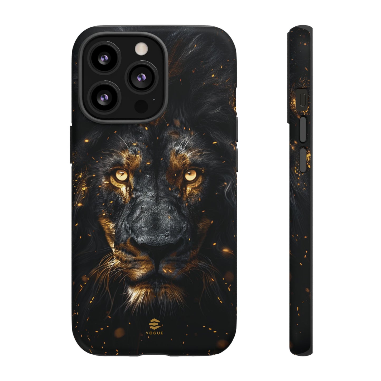 Funda para iPhone con diseño de león negro