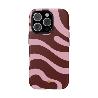 Maroon Ripple iPhone Tough Case