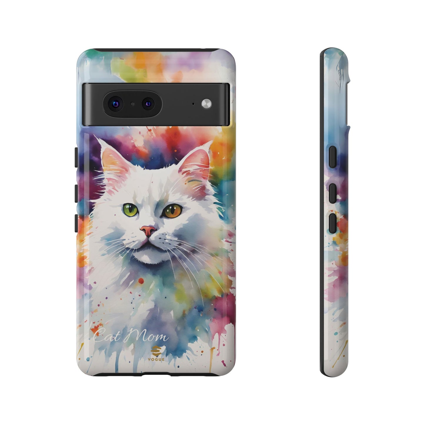 Custom White Cat Google Pixel Tough Phone Case