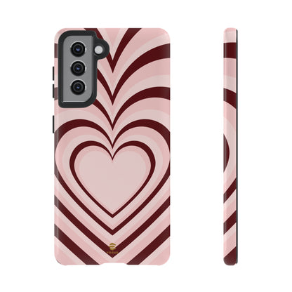 Burgundy Hearts Design - Phone Case, Love, Valentine's Day Gift for Her Samsung Galaxy