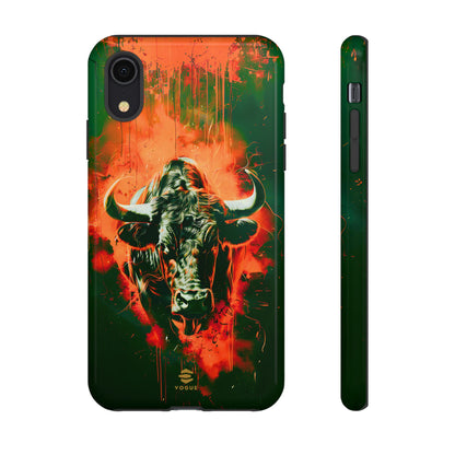 Green Bull Art iPhone Tough Case