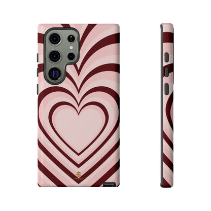 Burgundy Hearts Design - Phone Case, Love, Valentine's Day Gift for Her Samsung Galaxy