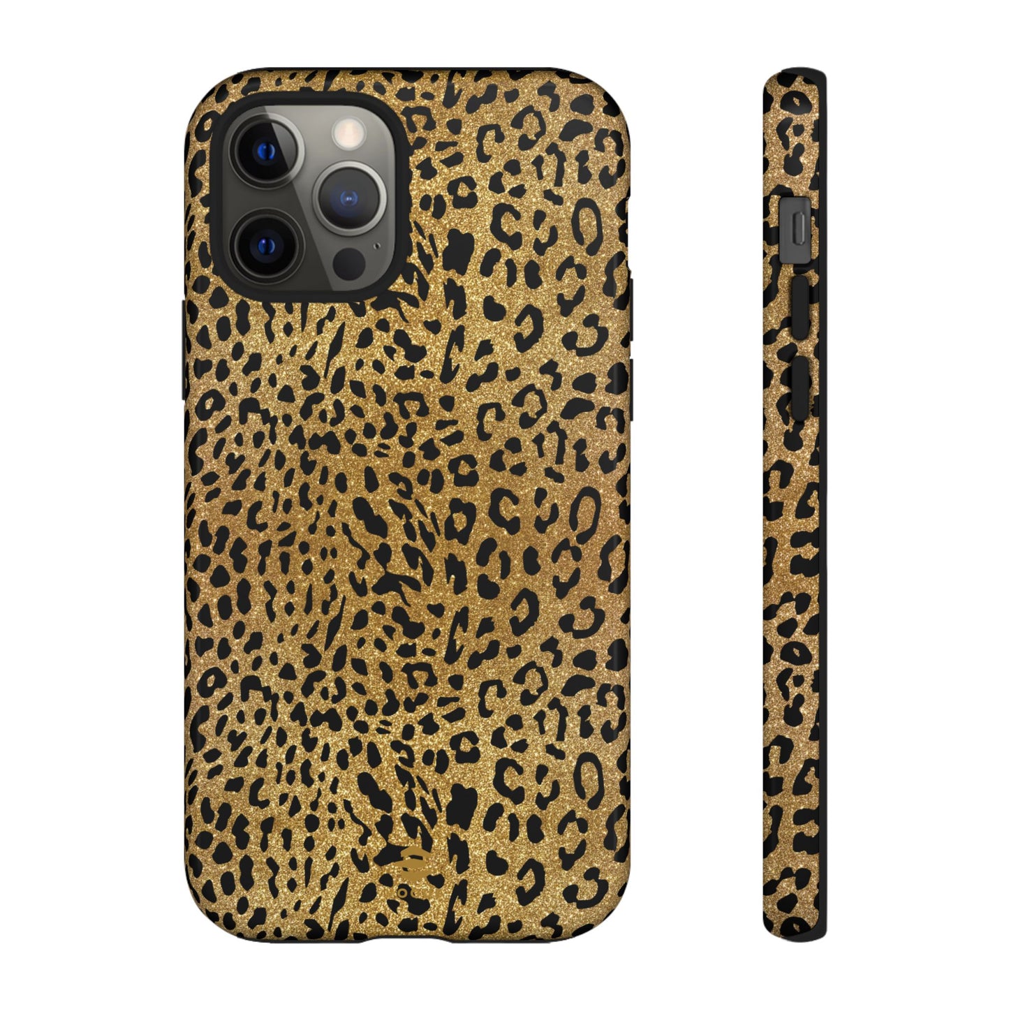 iPhone-Hülle mit goldenem Leopardenmuster