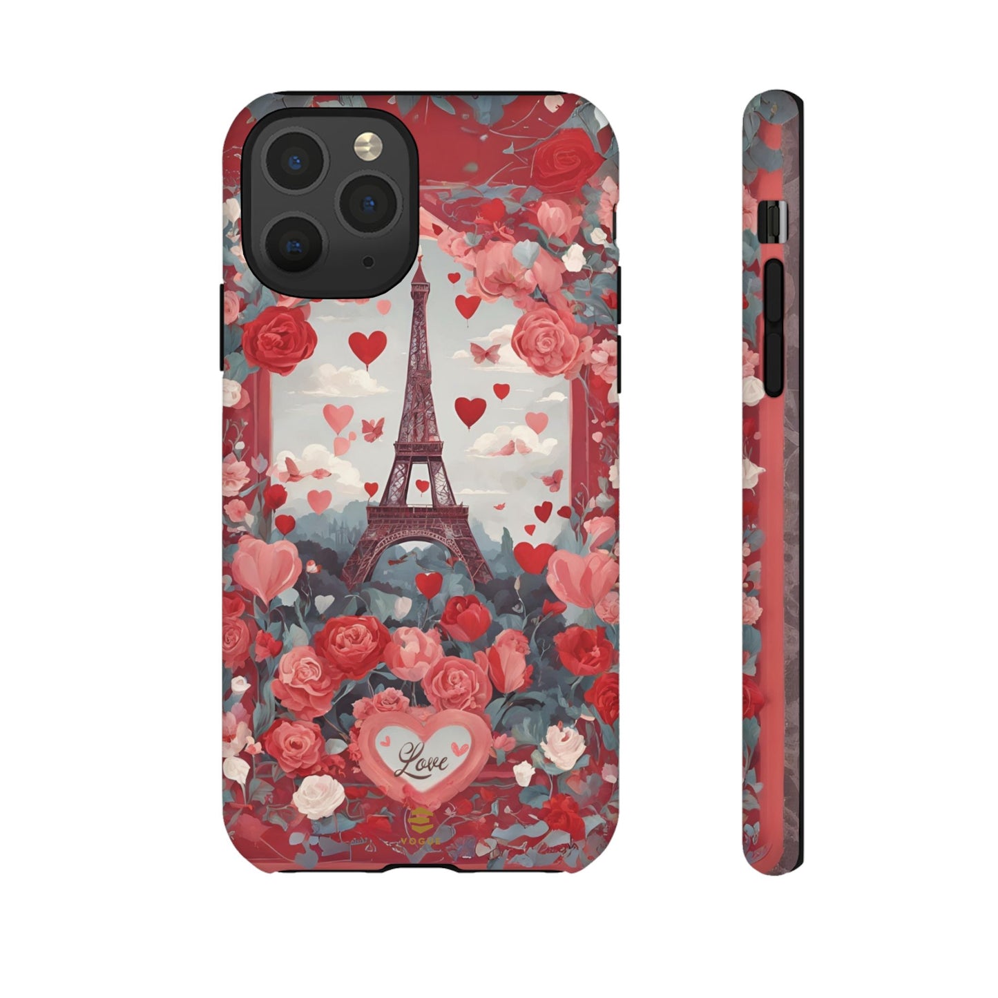 Hearts in Paris Phone Case Valentine's Day Gift for Her