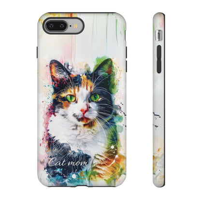 Custom Cat Mom iPhone Tough Case