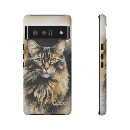 Custom Meow Cat Google Pixel Tough Phone Case