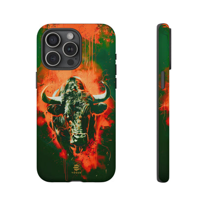 Green Bull Art iPhone Tough Case