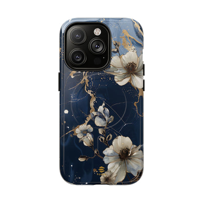 Marble Floral MagSafe iPhone Case