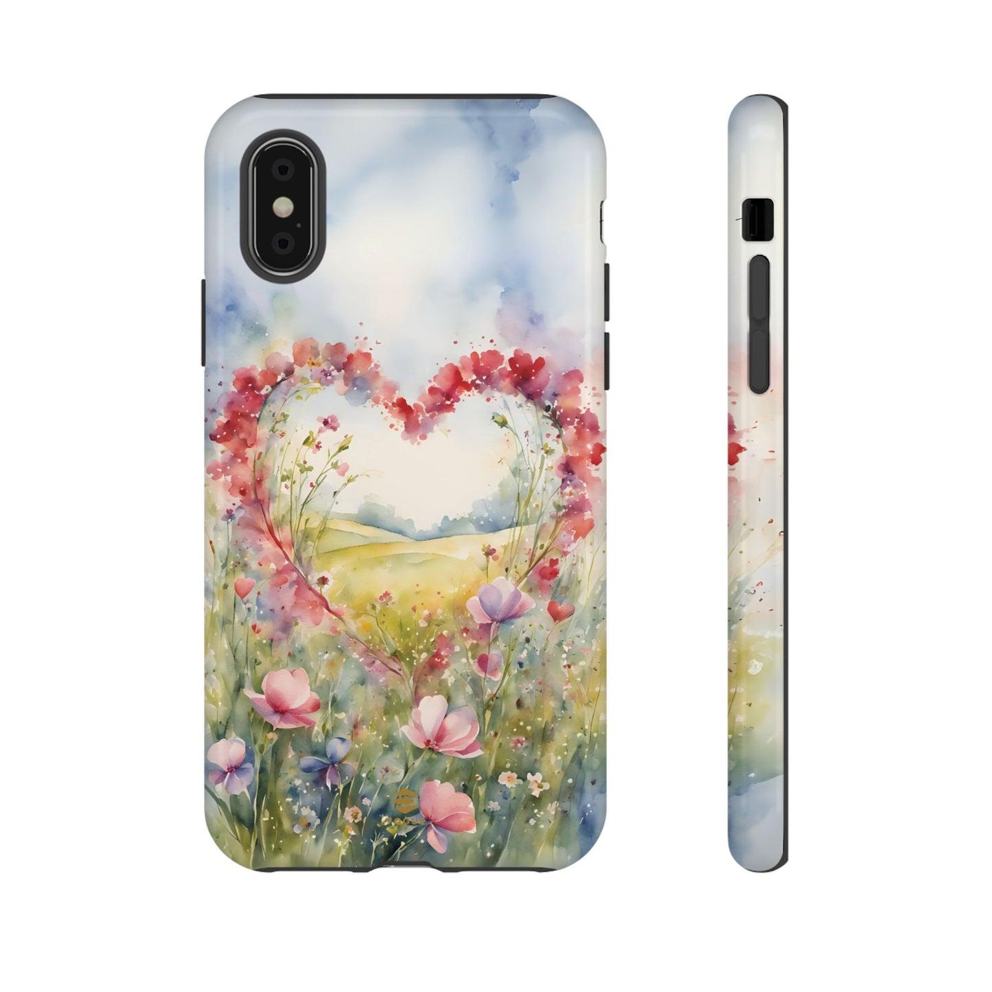 Flower heart iPhone Tough Case