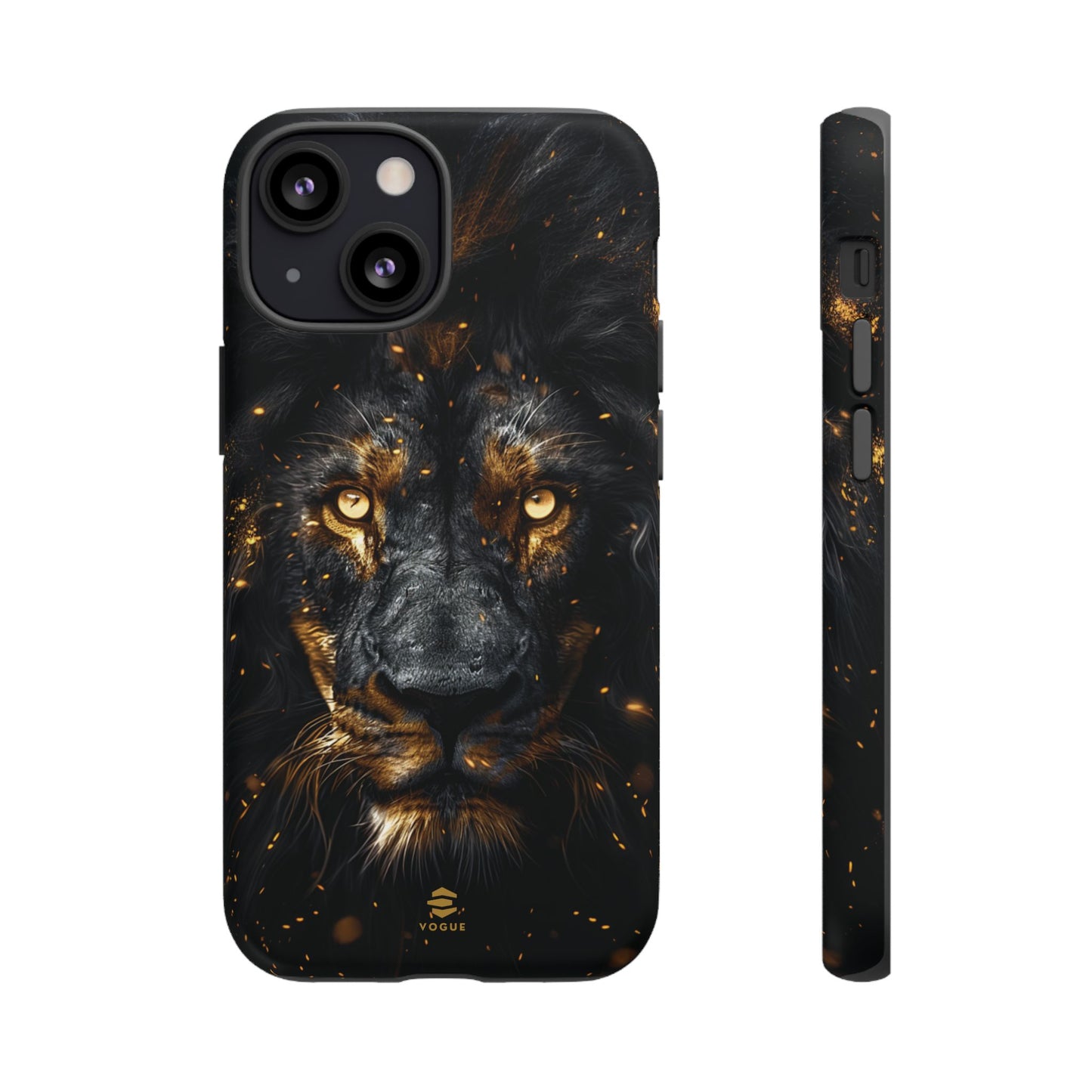 Funda para iPhone con diseño de león negro