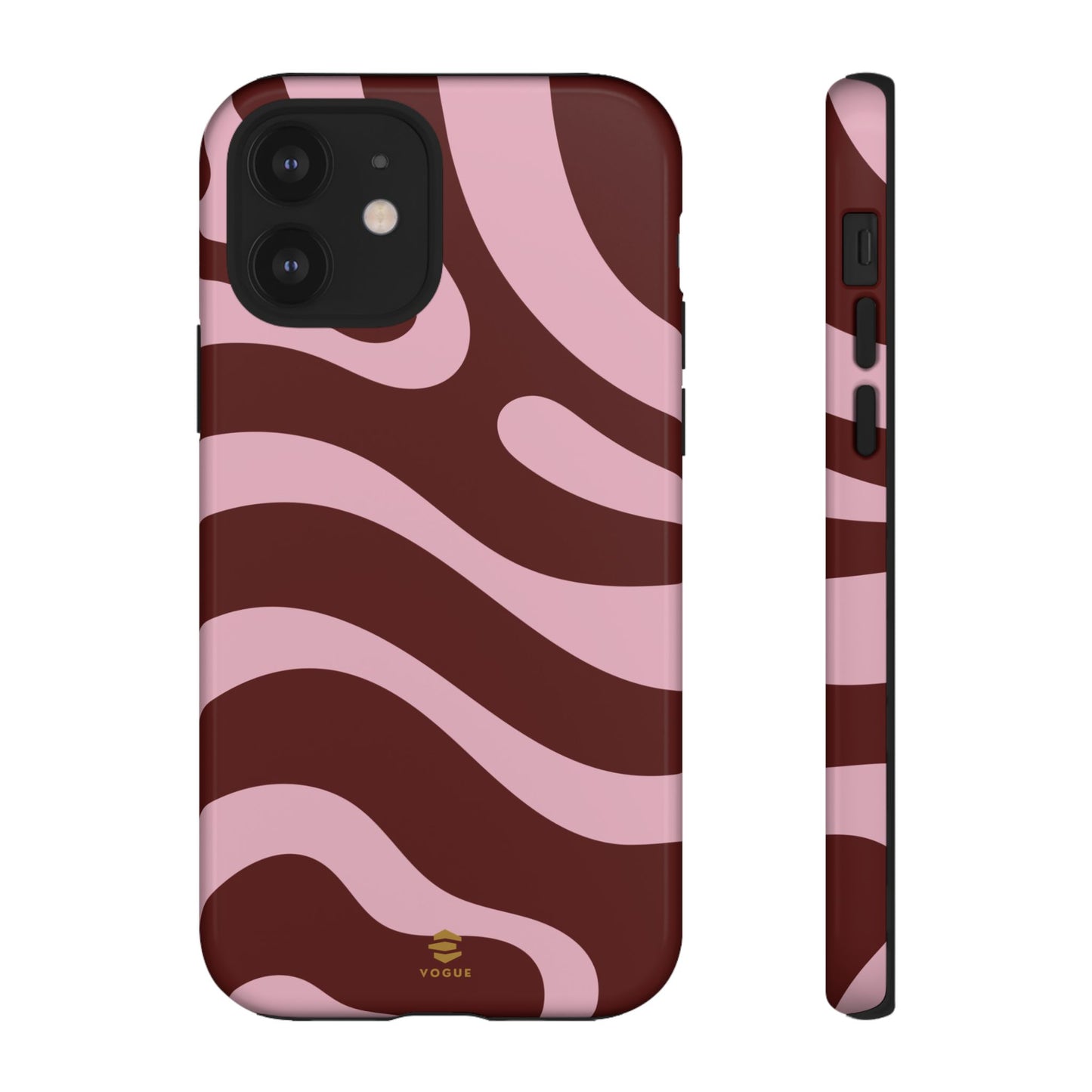 Maroon Ripple iPhone Tough Case