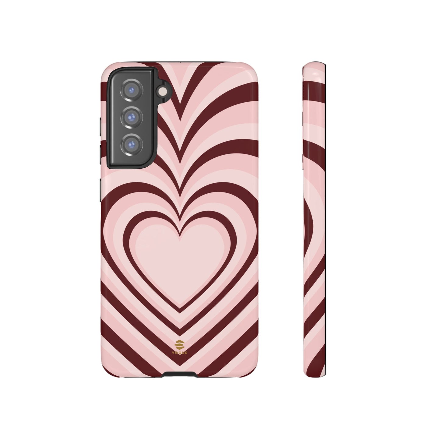 Burgundy Hearts Design - Phone Case, Love, Valentine's Day Gift for Her Samsung Galaxy