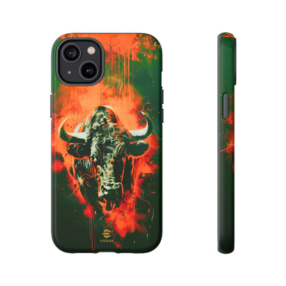 Green Bull Art iPhone Tough Case