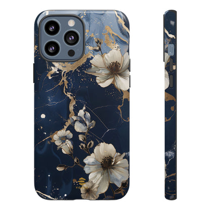 Funda para iPhone con diseño floral de mármol