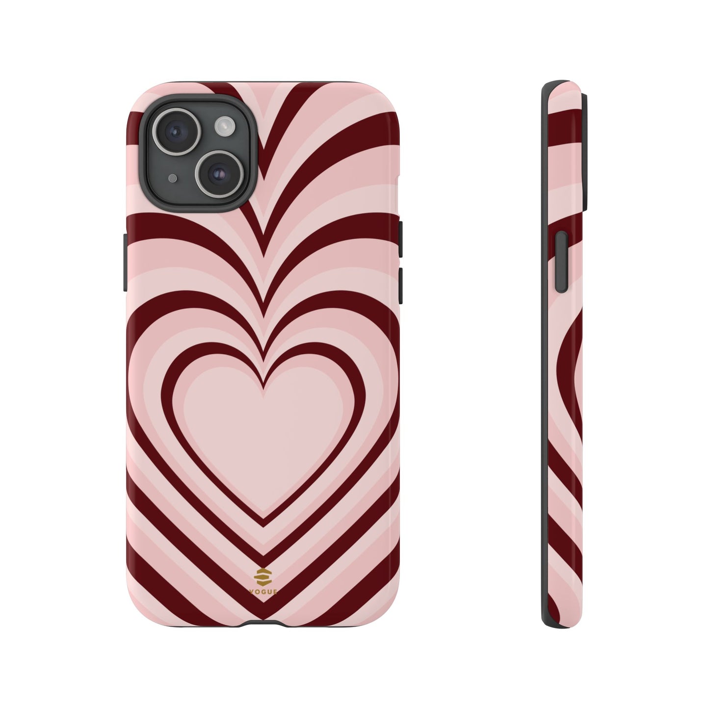 Burgundy Hearts Design - Phone Case, Love, Valentine's Day Gift for Her